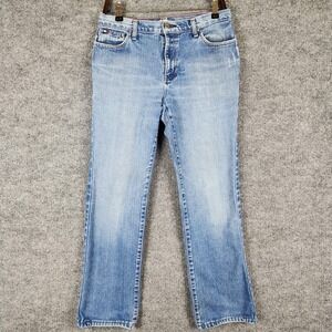 Tommy Hilfiger Boyfriend Jeans Womens Light Wash Straight Leg Denim Blue 31x28
